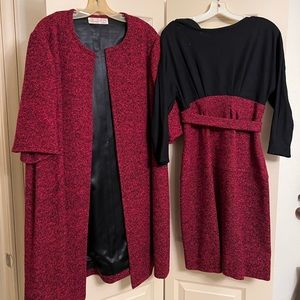 Madelyn Fio Rito Red Coat and Matching Dress